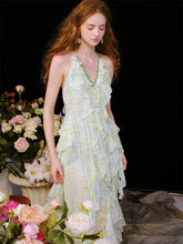 Light Green Rhinestone Chain Embellished Dress - CHINASQUAD