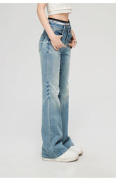 2-in-1 Flared Jeans - CHINASQUAD