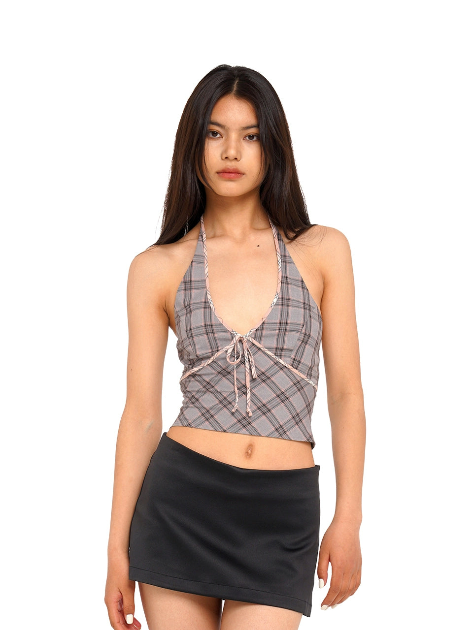 Halter Neck Bow Trim Top