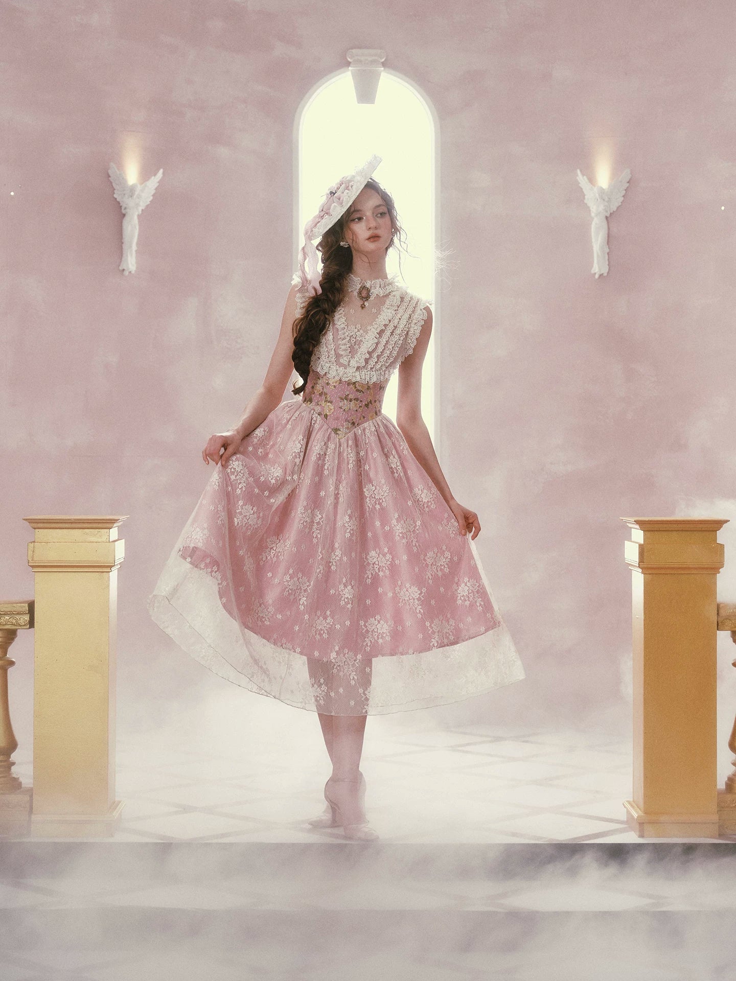Rose Ode Rococo Couture Dress