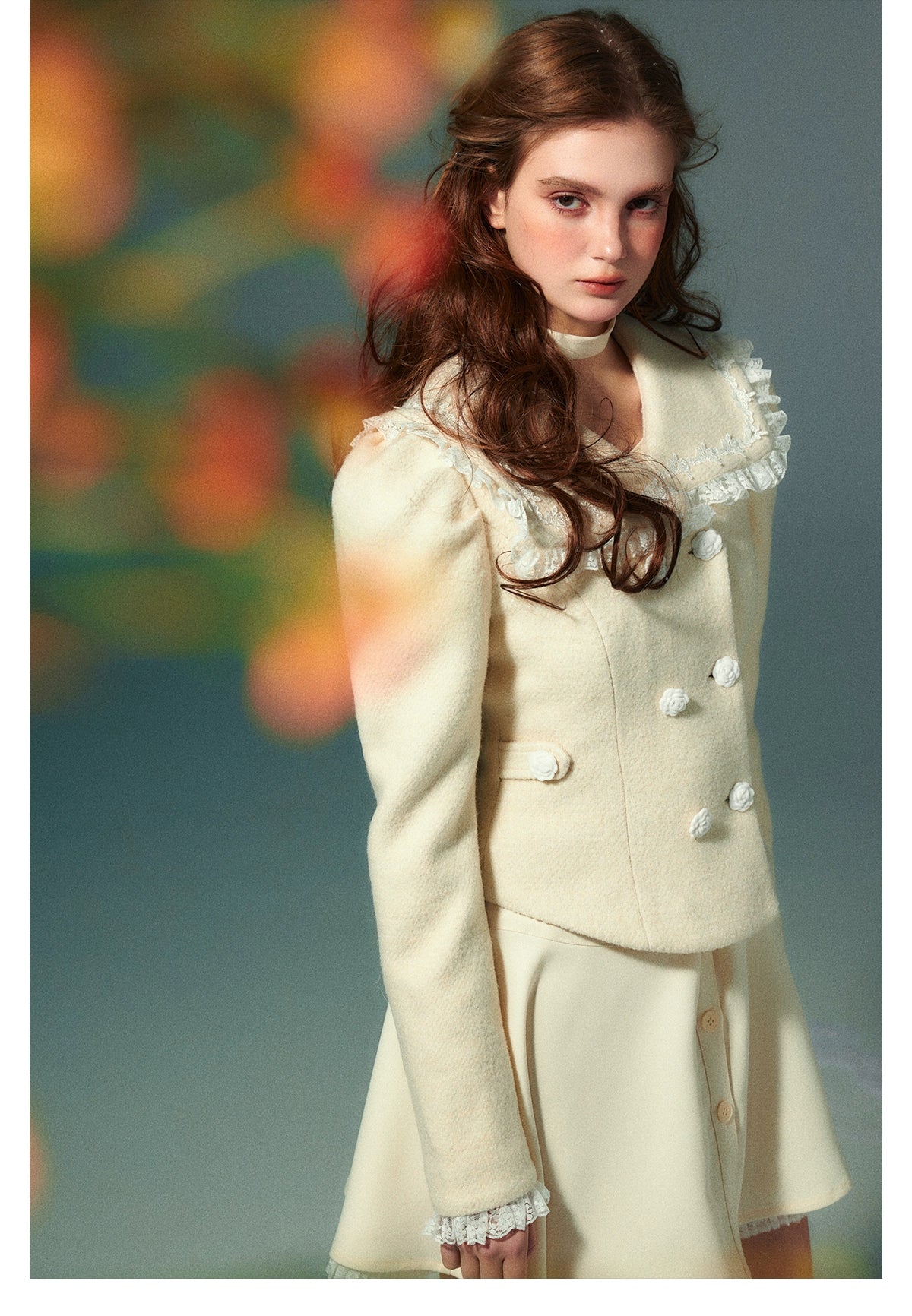 Naval Collar Wool Jacket &amp; Skirt Set - CHINASQUAD