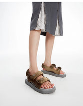 Thick-soled Double-strap Sandals - CHINASQUAD