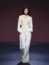 Hooked-Flower Slightly Sheer Camisole & Shawl Set - CHINASQUAD