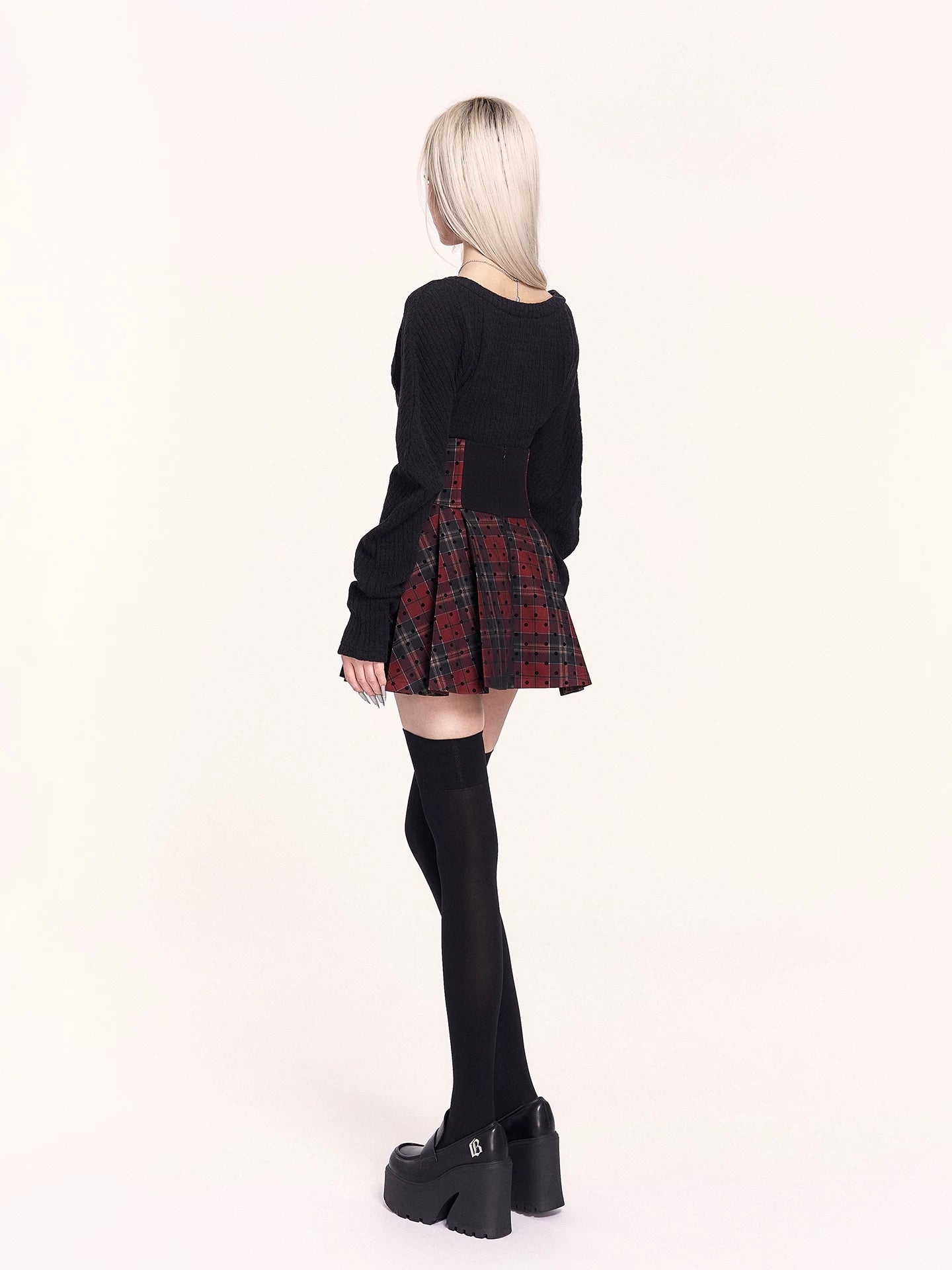 Corset High-Waist Pleated Mini Skirt