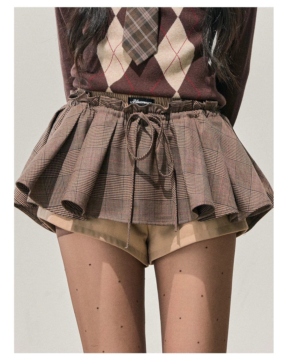 American-Style Puff A-Line Mini Skirt