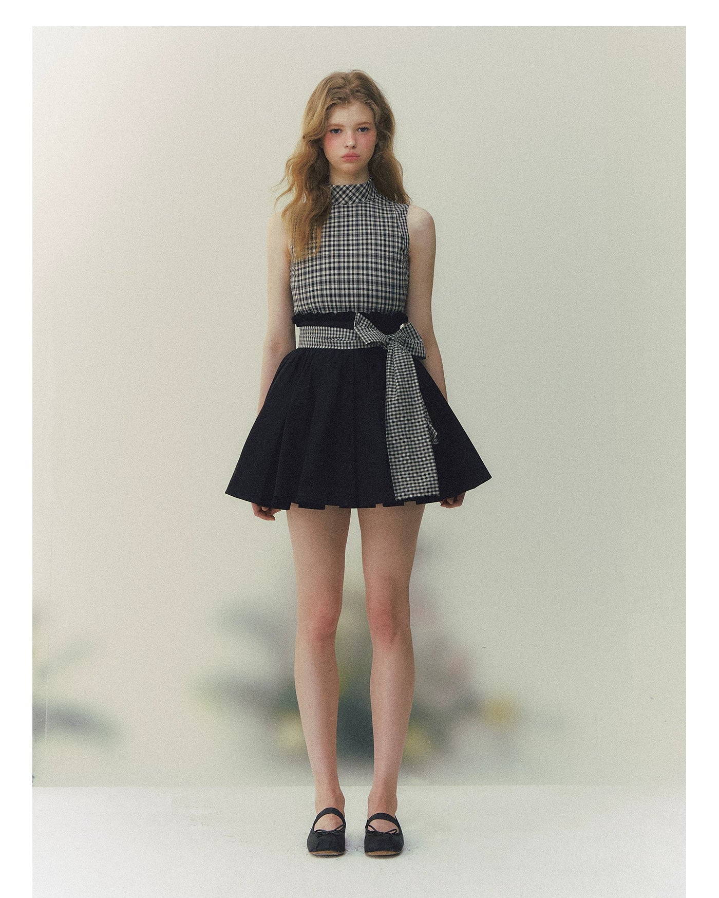 Princess Diary Checkered Puff Dress