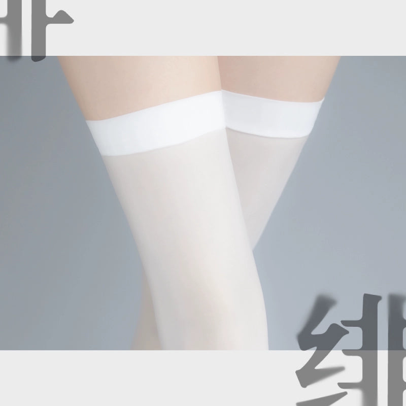 Crimson Sheer Over-Knee Slim Fit Socks