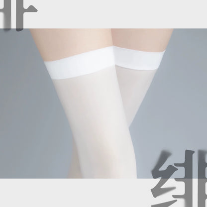 Crimson Sheer Over-Knee Slim Fit Socks