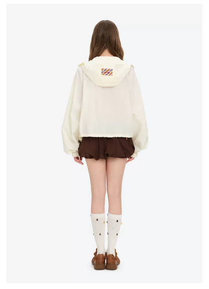 Cropped Raglan Sleeve Lightweight Jacket
