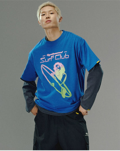 Colorful Print Crew Neck T-Shirt - CHINASQUAD