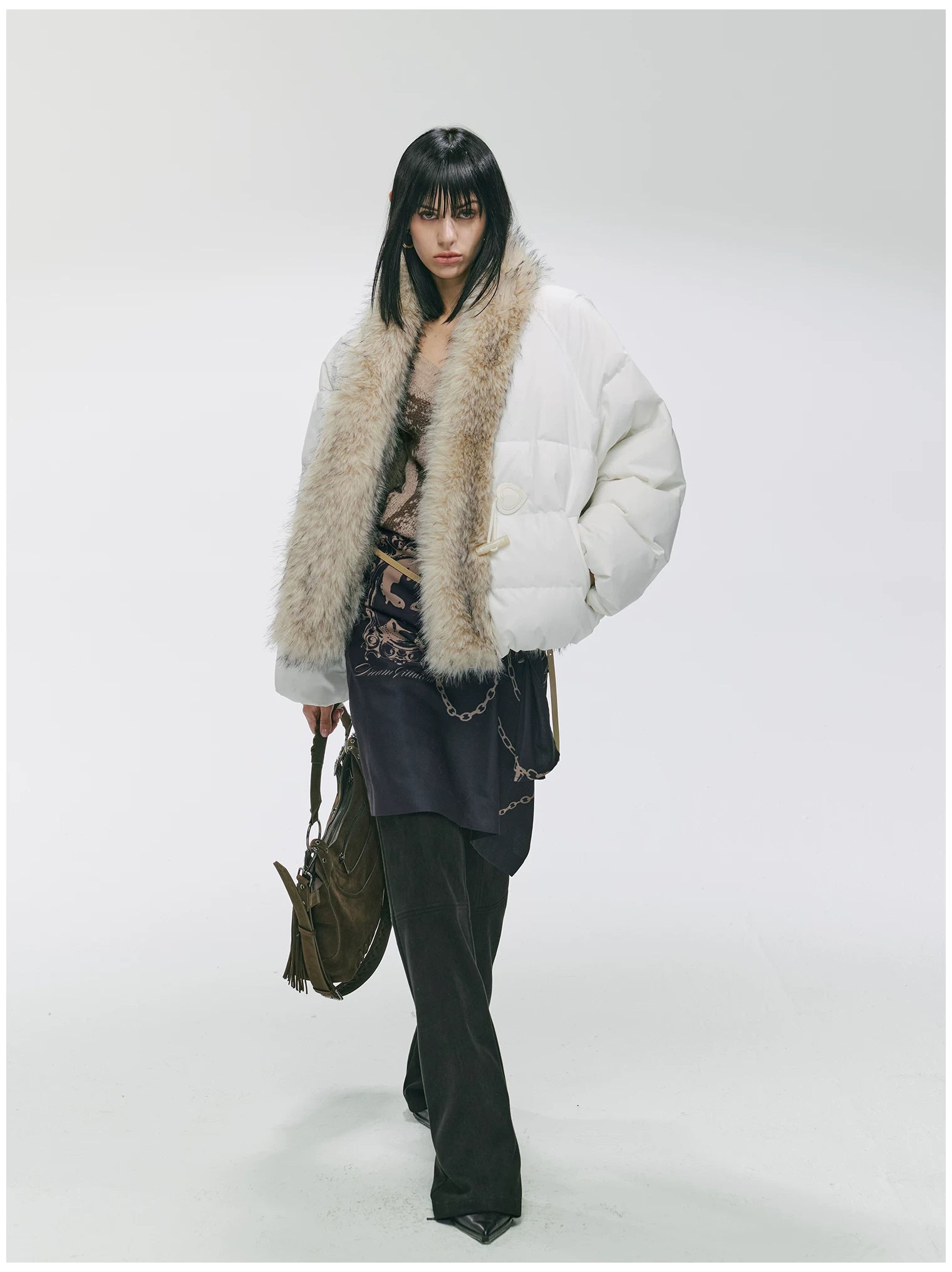 90% Duck Down Fur-Trimmed Parka