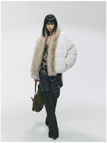 90% Duck Down Fur-Trimmed Parka