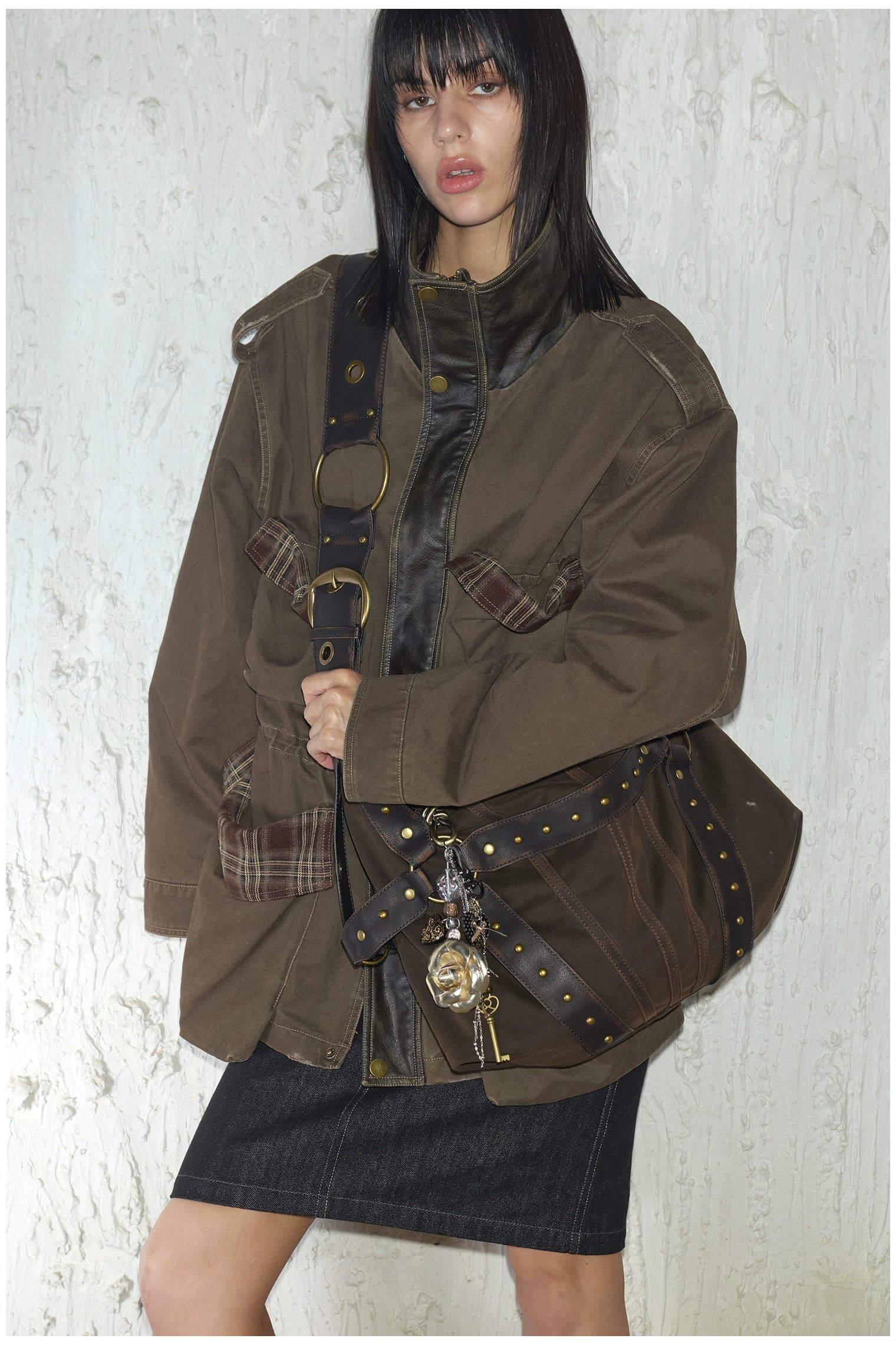 Vintage Heart &amp; Rose Chain Pendant