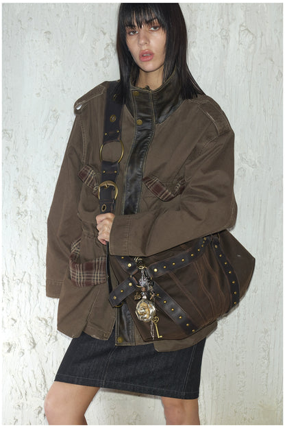 Vintage Heart &amp; Rose Chain Pendant