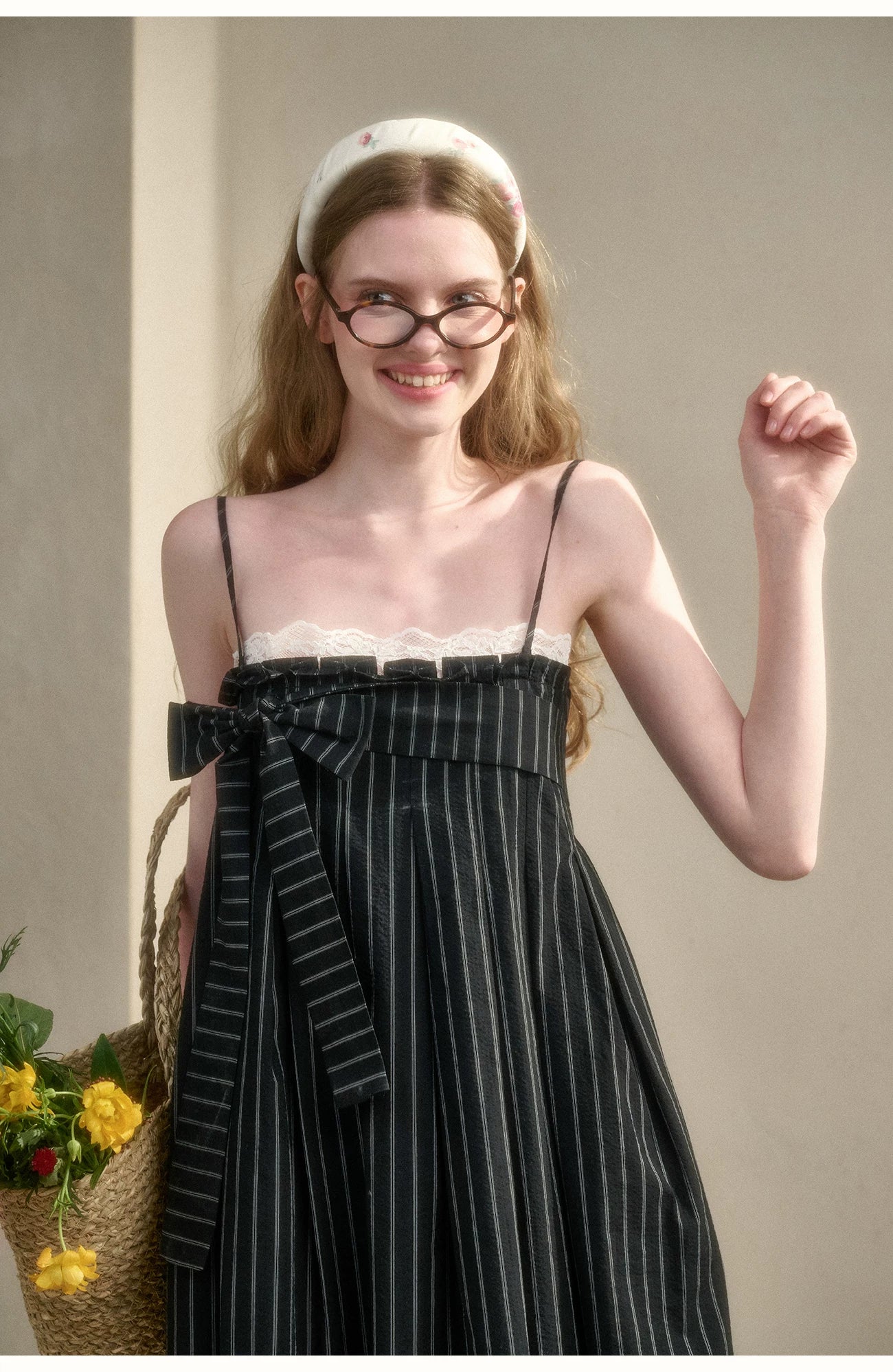 French Riviera Striped Babydoll Dress