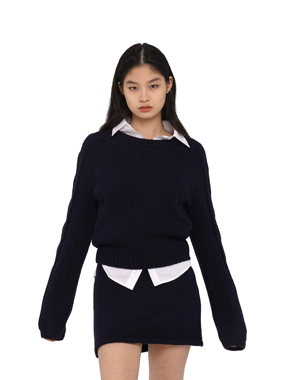 Pullover Raglan Sleeve Sweater Set