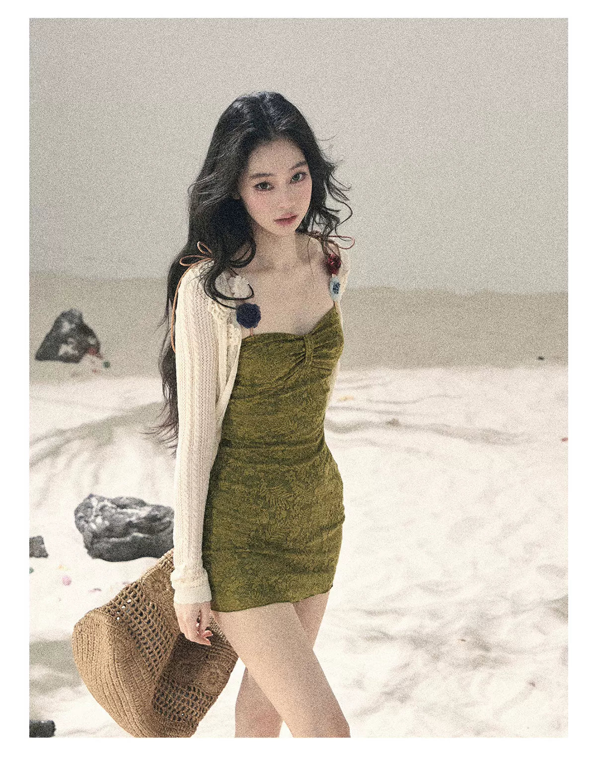 French Vine Jacquard Bodycon Mini Dress