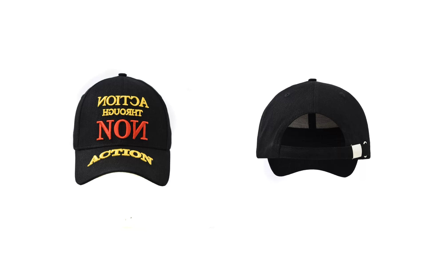 Heavy Embroidered Graphic Denim Baseball Cap