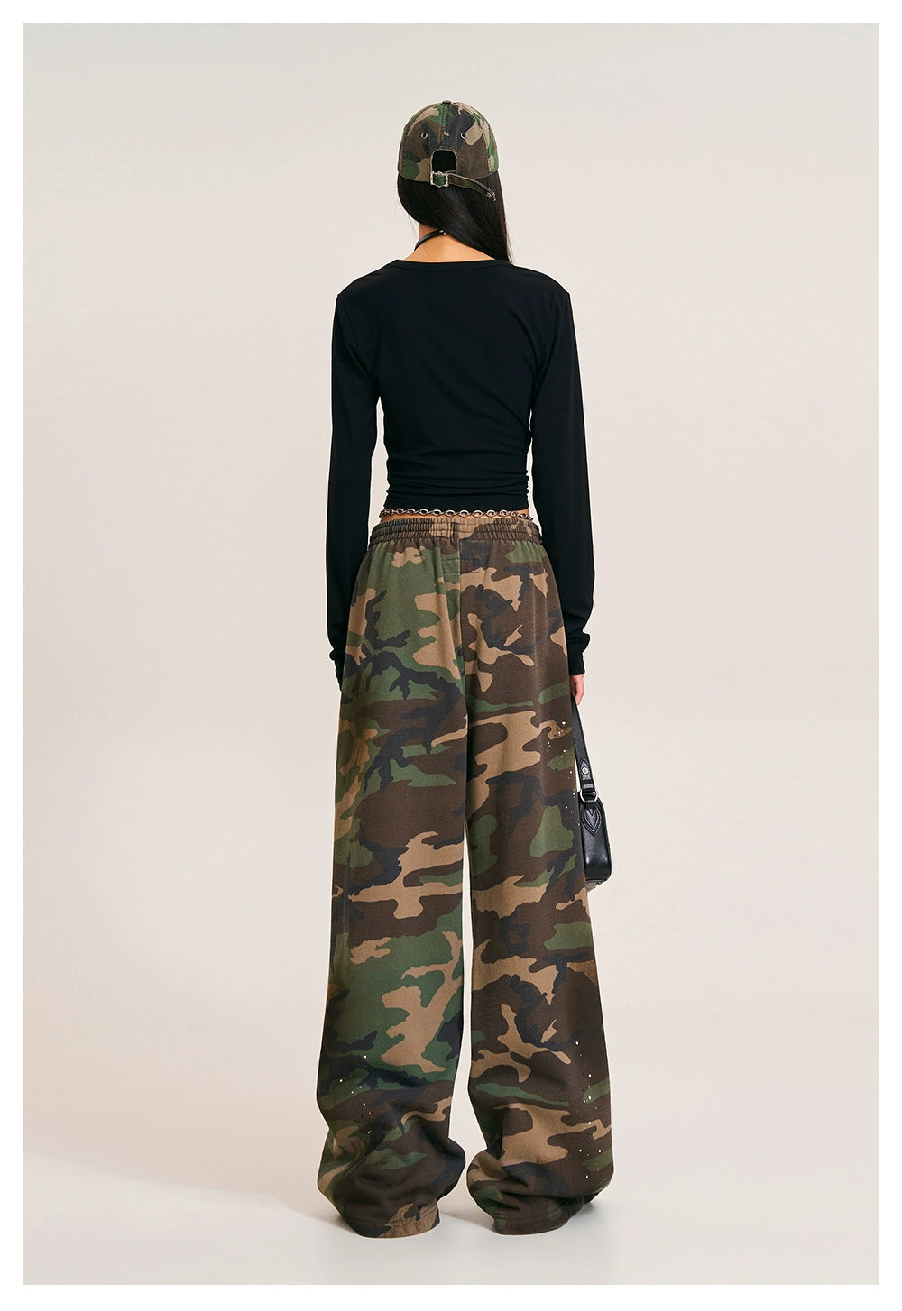Cross Emblem Tower Wide-Leg Sweatpants