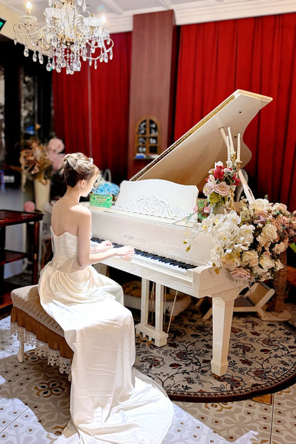 Precise Elegance Sculpted Satin Gown