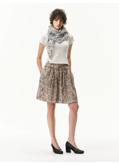 Lyocell Textured Zebra Leopard Print Scarf