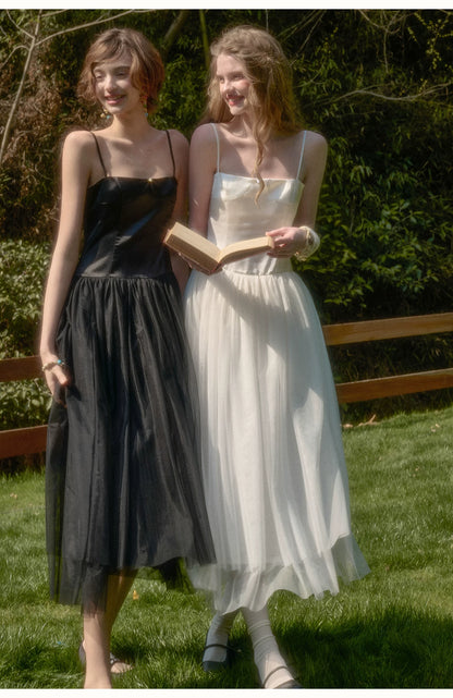 French Ballet Tulle Cami Maxi Dress