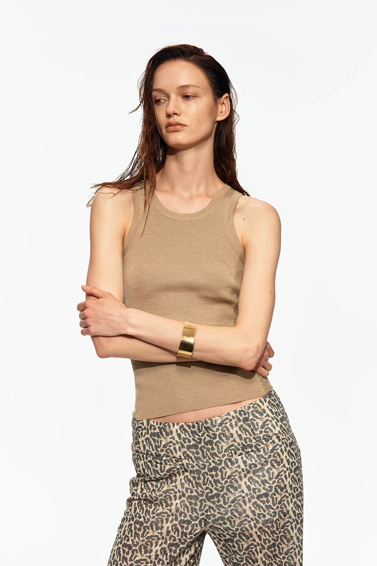 Gilded Wool Knit Tank