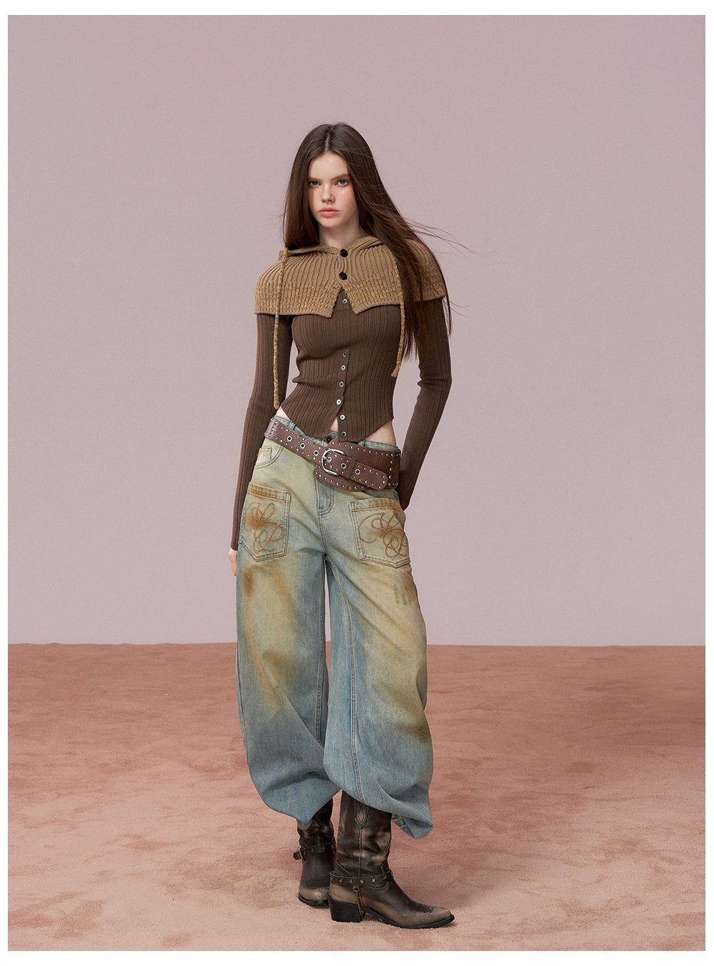 Ribbed Silk-Blend Buttoned Knit T-Shirt