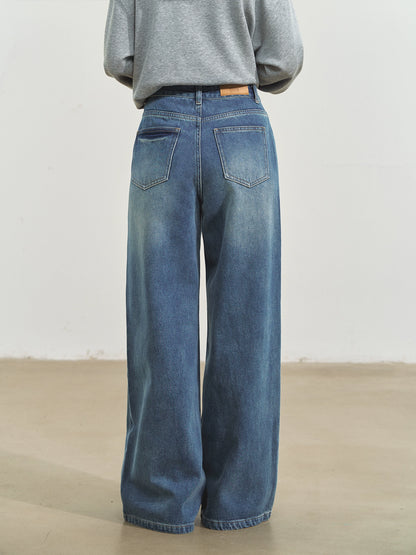 Puppy Wide‑Leg Denim Pants
