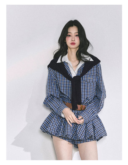 Hepburn-Style Bubble Hem Mini Dress