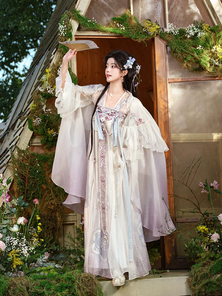 &quot;月隐花朝&quot; Modern-style Hanfu Set