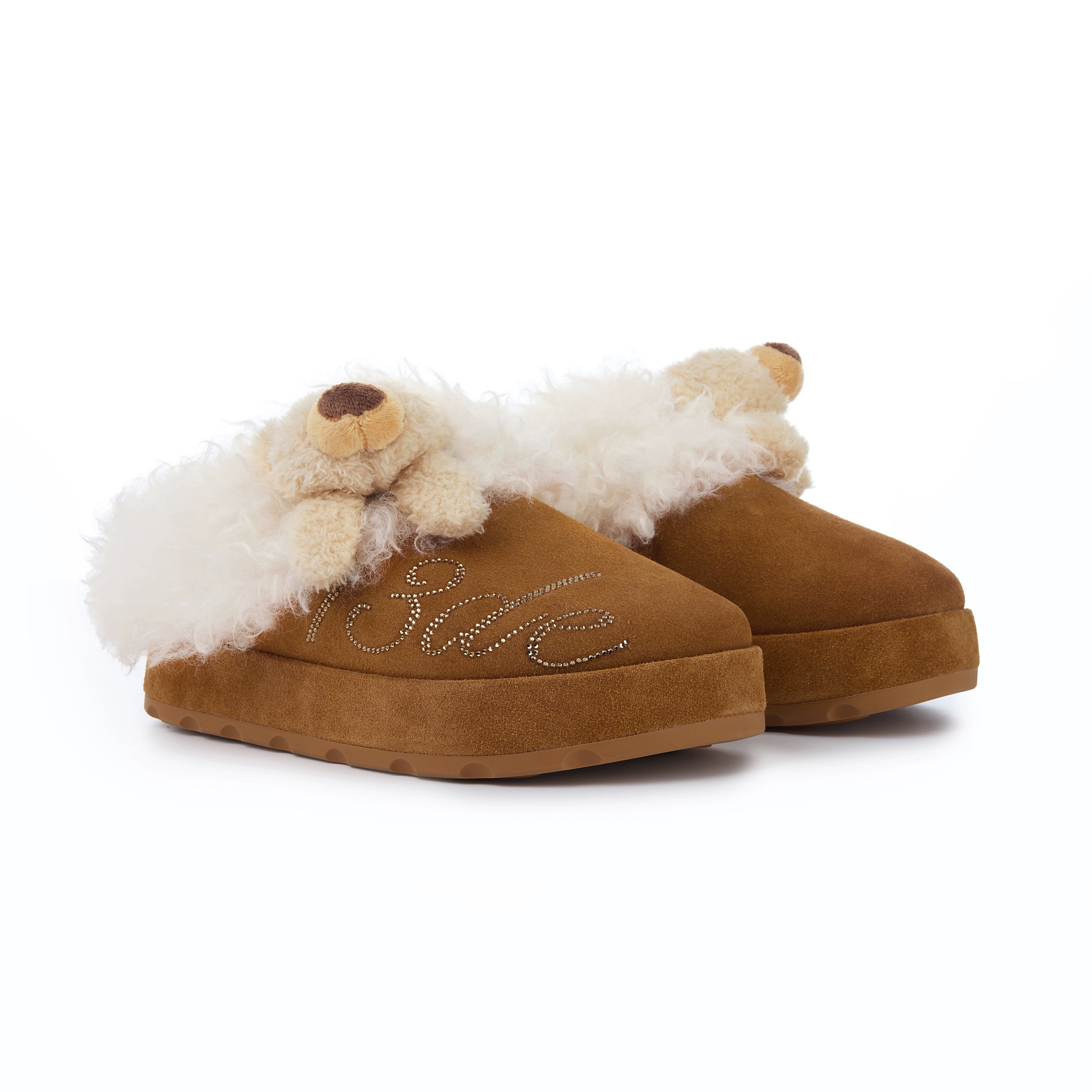 Plush Lined Platform Mule Snow Boots
