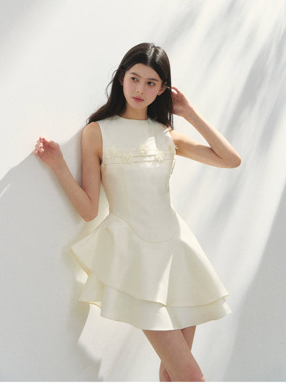 Sleeveless Round Neck Princess Bubble Dress