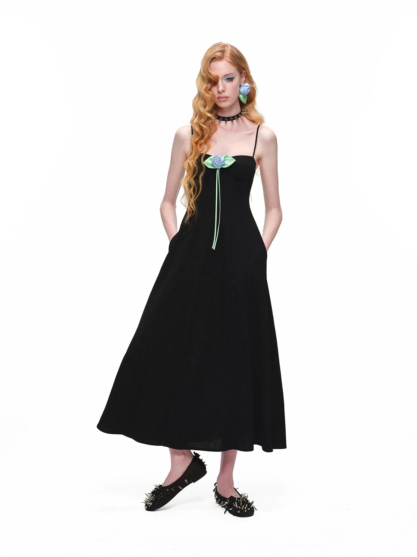 Rose Brooch Corset Maxi Dress 1Jinn Studio