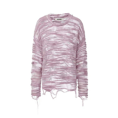 Textured Slub Wool Knit Sweater