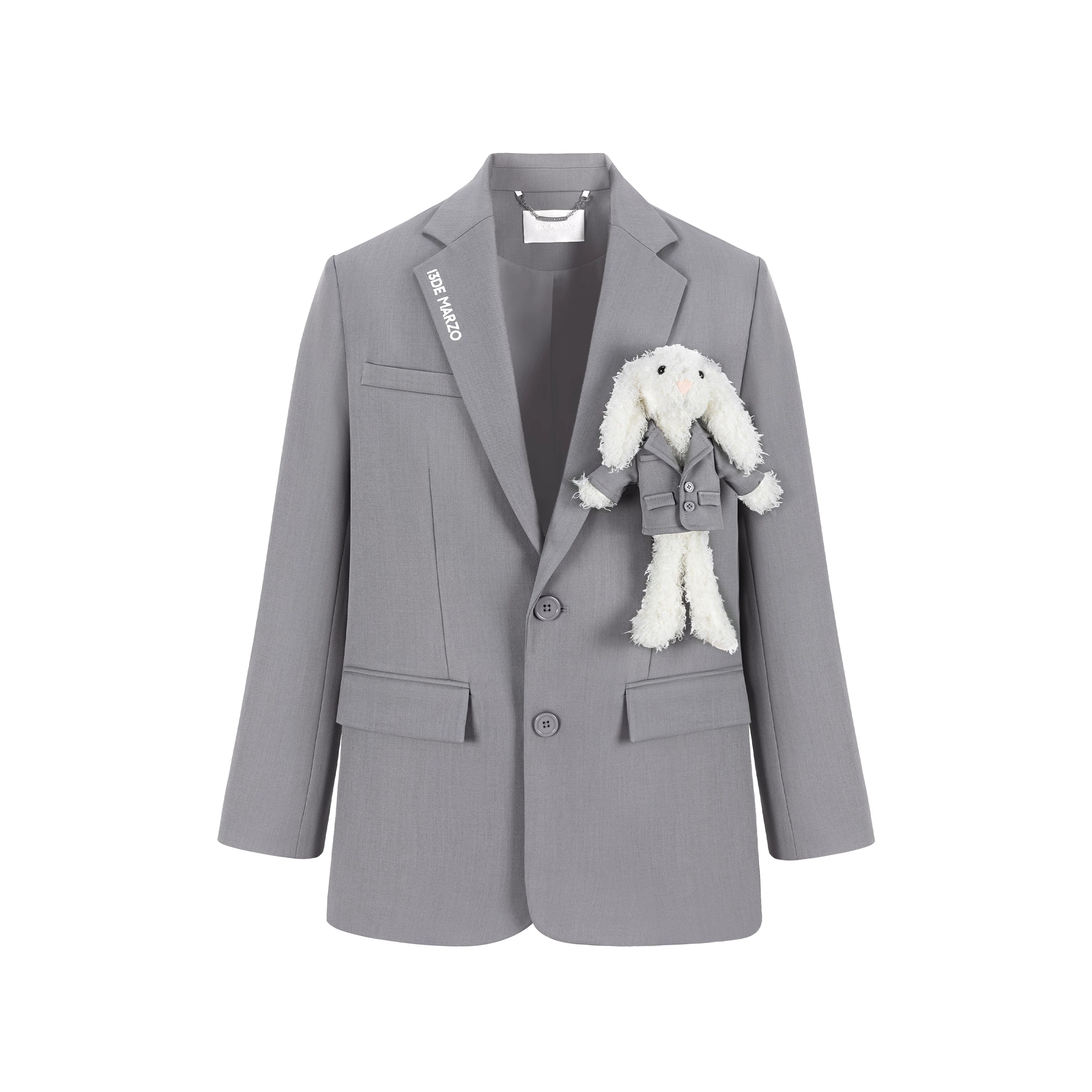 Plush Toy-Detail Relaxed-Fit Blazer