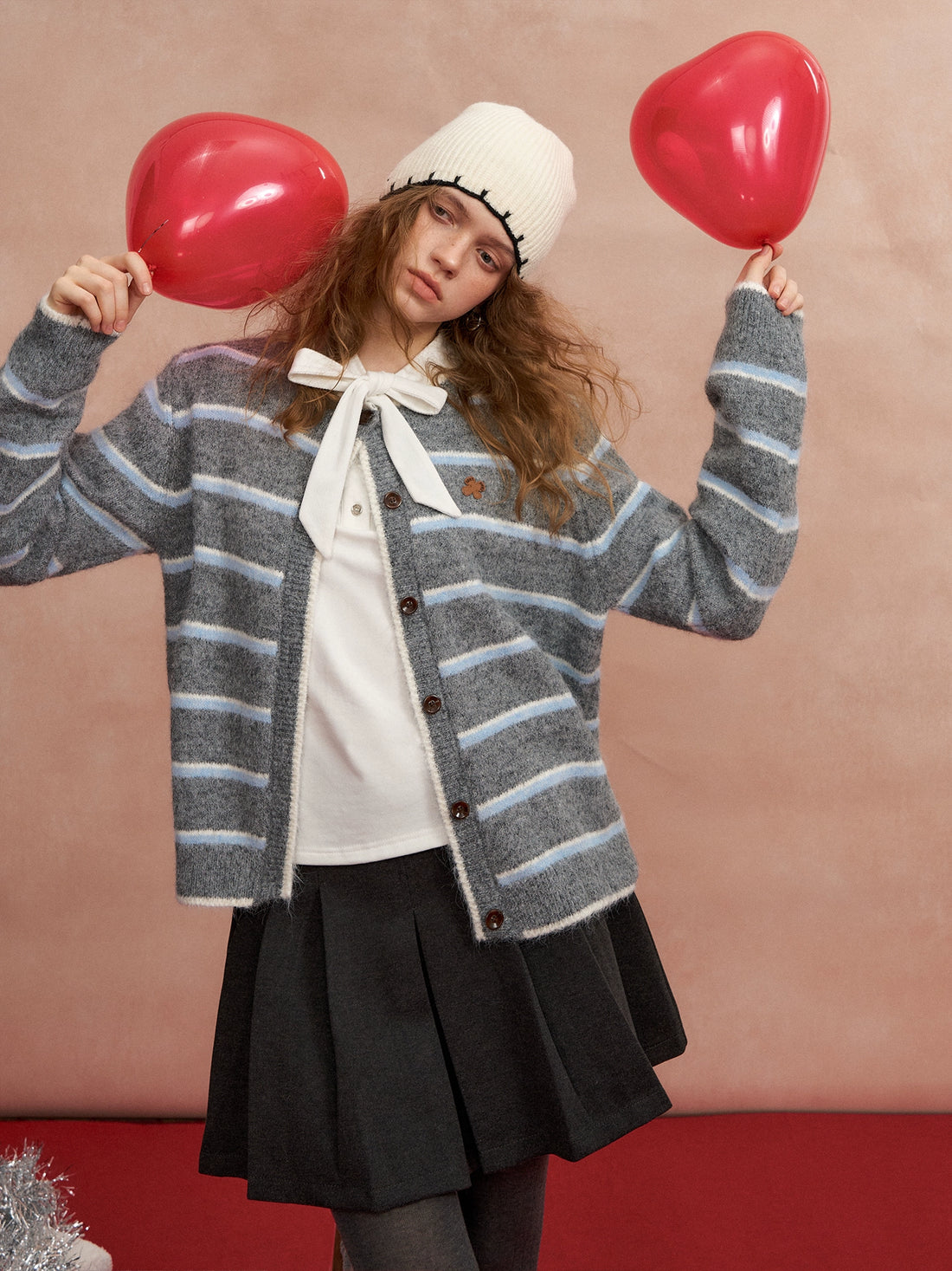 Retro Stripe Knit Cardigan