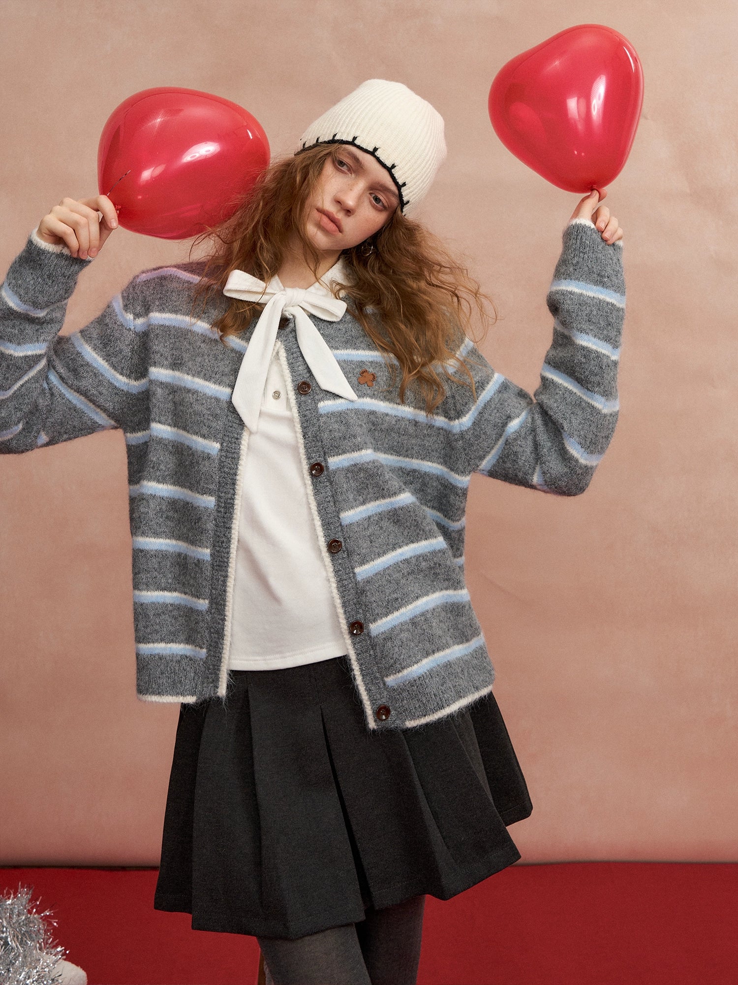 Retro Stripe Knit Cardigan