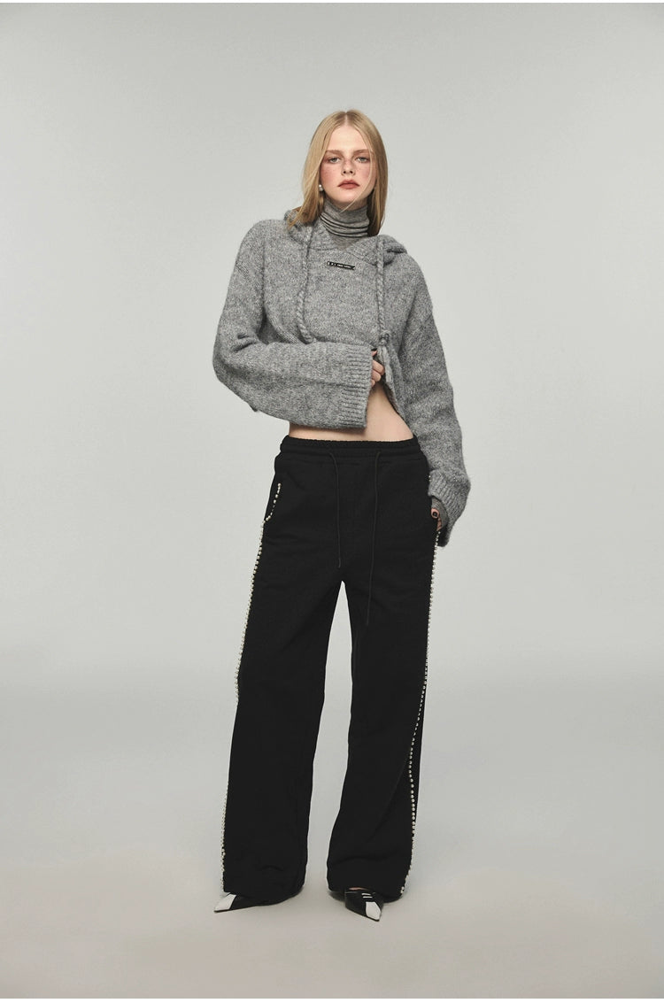 Woolen Crop Hoodie - CHINASQUAD