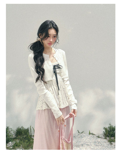 Polka Dot Brandy Lace Two-Piece Top Set