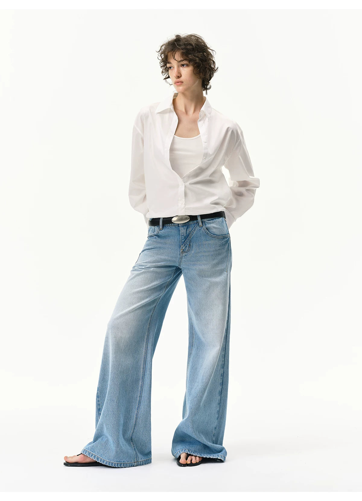 Lyocell Layered Two-Piece Shirt