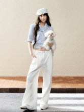 Urban Ease White Straight-Leg Trousers - CHINASQUAD