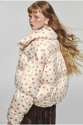 Floral 90% Duck Down Puffer Coat - CHINASQUAD