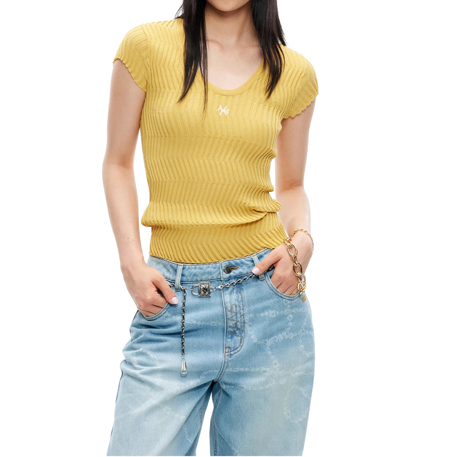 Bailey U-Neck  Knit Tee