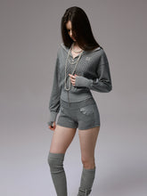 Double-Slider Small Polka Dot Devil Horn Hoodie - CHINASQUAD