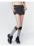 Black & Grey Low-rise Blazer Mini Skirt - CHINASQUAD