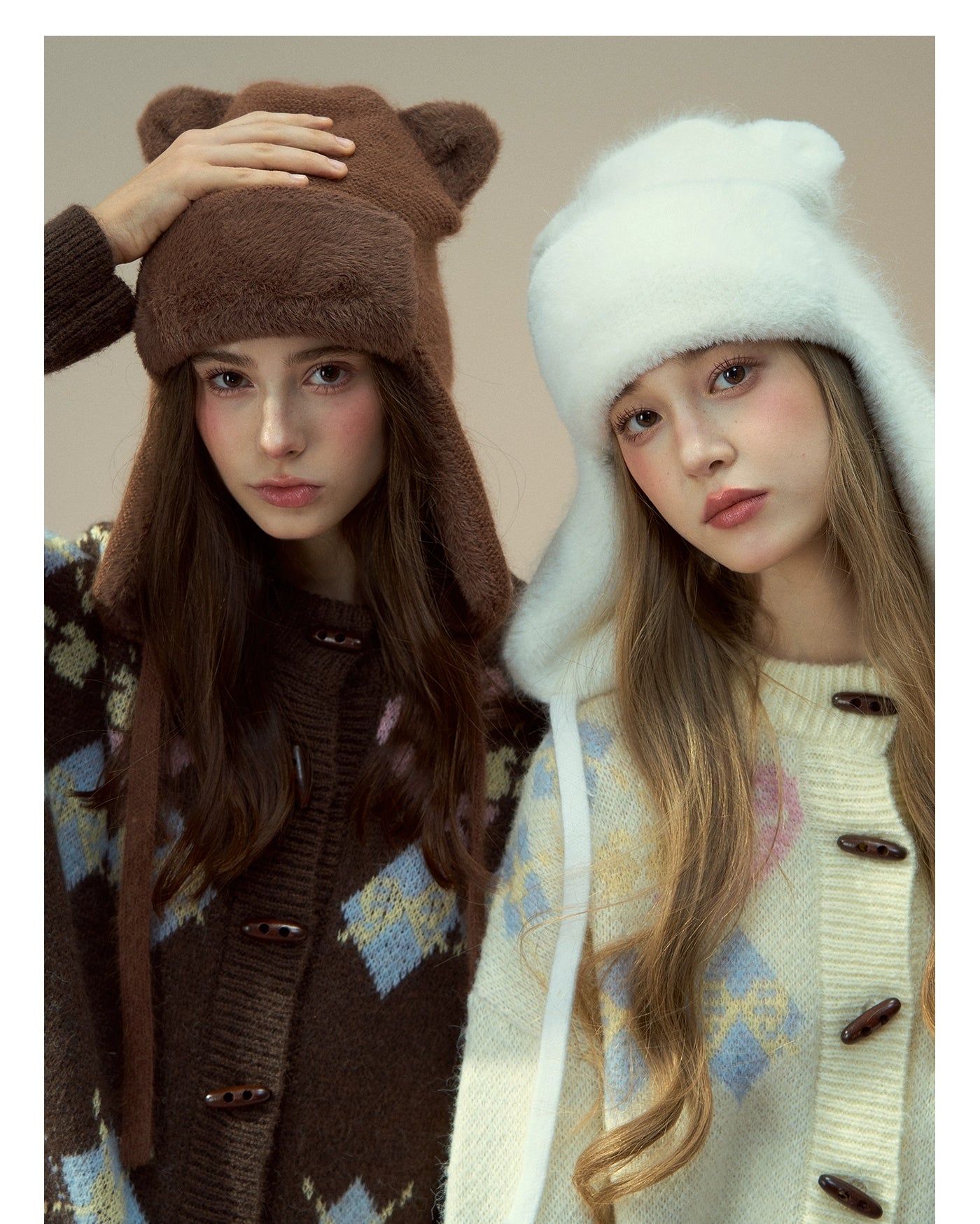 Teddy Earflap Angora-Blend Plush Hat