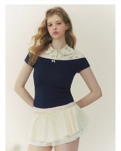 Elegant Prelude Floral Layered Shirt