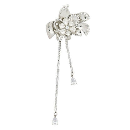 Floral Zircon Blossom Brooch