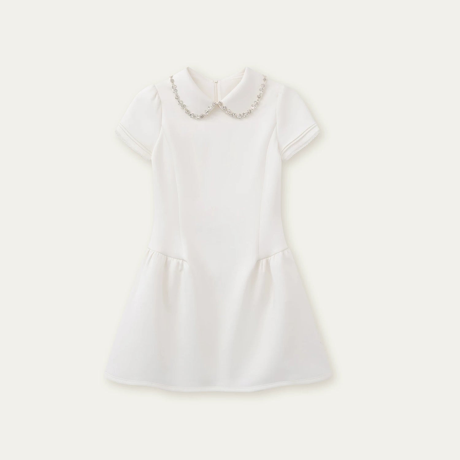 Vintage Crystal Collar Air Layer Princess Dress